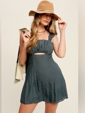 Emerald green mini dress sz L